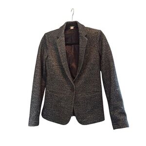 J.Crew Women’s Tweed Speckled Blazer Long Sleeve Size 2 With Lining